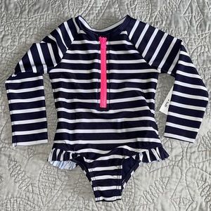 GAP. Toddler recycled swim one piece rash guard.